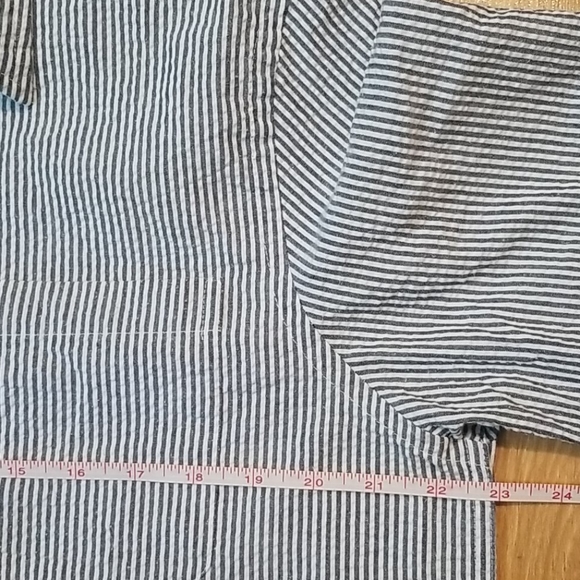 George classics mens white and gray short sleeve button up Medium - Picture 9 of 10